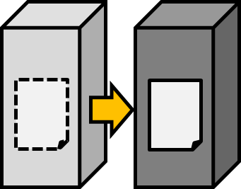 データ移行イメージのイラスト画像