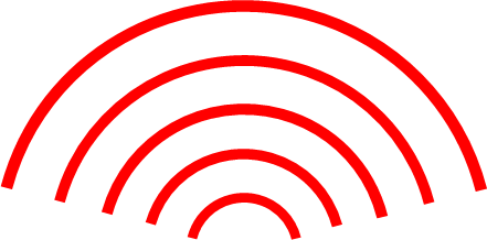 電波、アンテナのイラスト画像