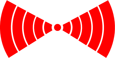 電波、アンテナのイラスト画像
