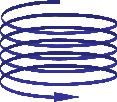スパイラル矢印のイラスト画像
