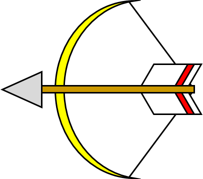 弓矢の矢印のイラスト画像