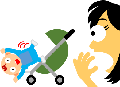 赤ちゃんトラブルのイラスト画像