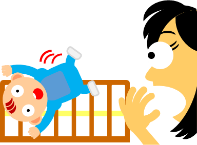 赤ちゃんトラブルのイラスト画像
