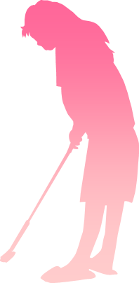 コロコロクリーナーで掃除する女性のシルエット画像