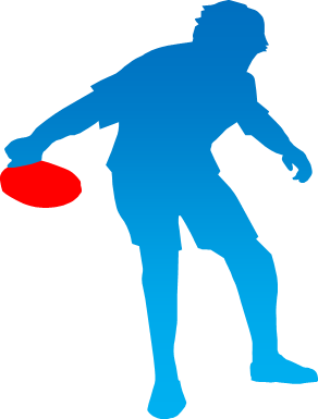 卓球選手のシルエット画像