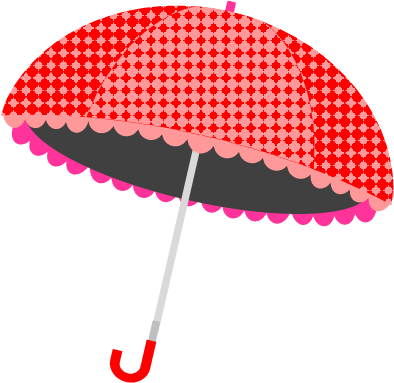 日傘、パラソルのイラスト画像