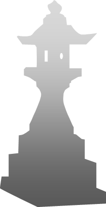 石灯篭のシルエット画像
