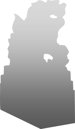 狛犬のシルエット画像