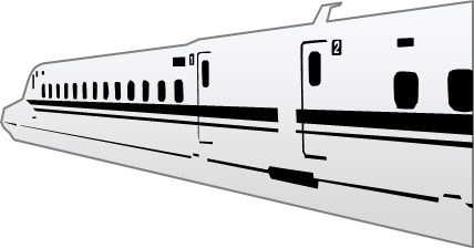 新幹線のシルエット画像