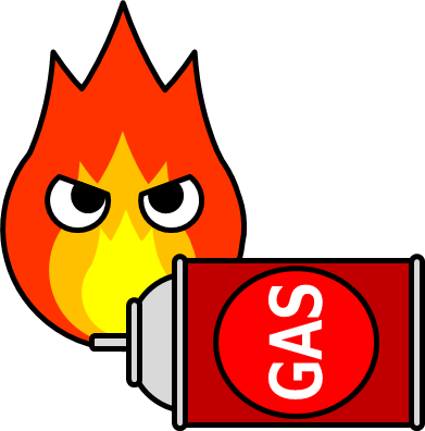 ガス、節ガスに関するイラスト画像