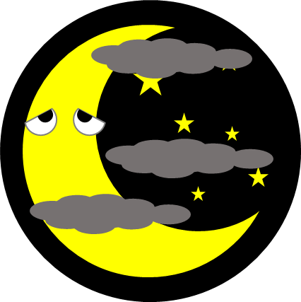 お月さまのイラスト画像