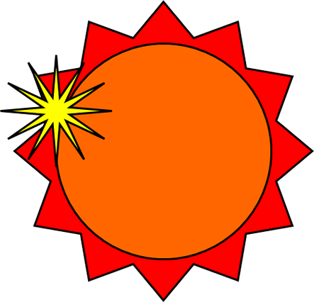 太陽フレアのイラスト画像
