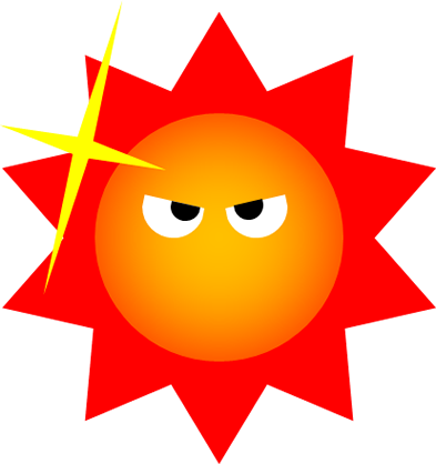 太陽フレアのイラスト画像