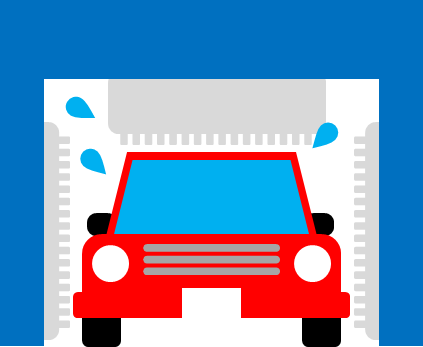 洗車機のイラスト画像