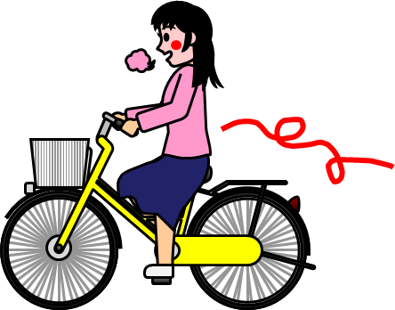 自転車の酒気帯び運転のイラスト画像