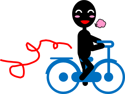 自転車の酒気帯び運転のイラスト画像