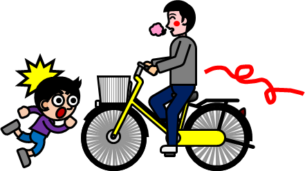 自転車の酒気帯び運転のイラスト画像