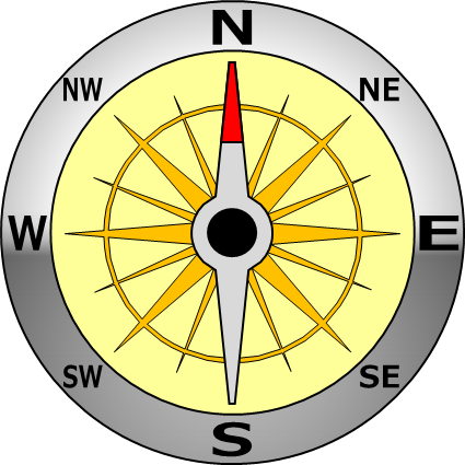 方位磁石のイラスト画像