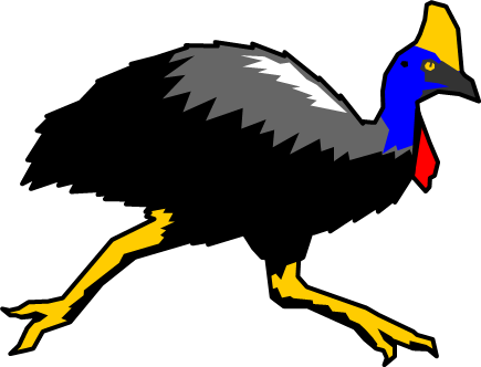 ヒクイドリのイラスト画像