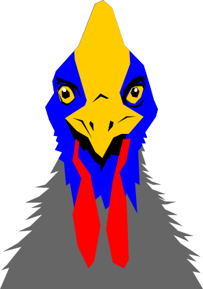 ヒクイドリのイラスト画像