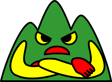 山のキャラクター風イラスト画像