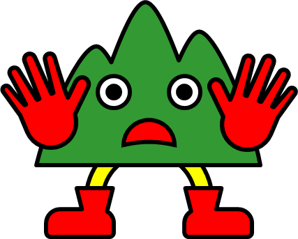 山のキャラクター風イラスト画像