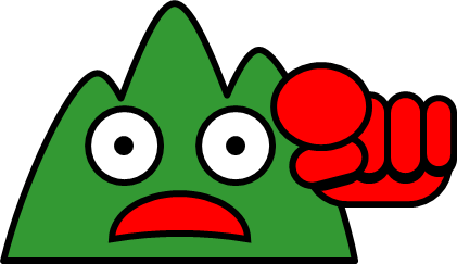 山のキャラクター風イラスト画像