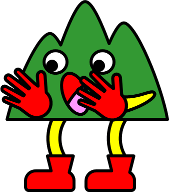 山のキャラクター風イラスト画像