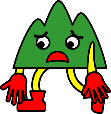 山のキャラクター風イラスト画像