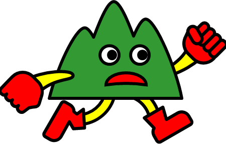 山のキャラクター風イラスト画像