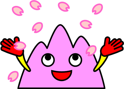 山のキャラクター風イラスト画像