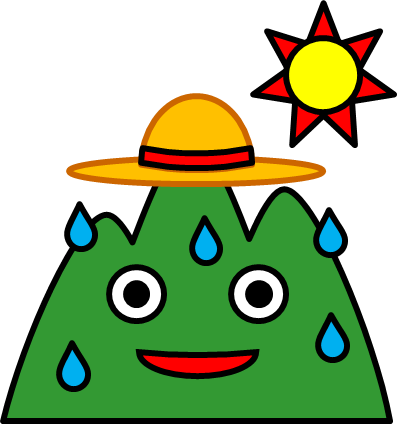 山のキャラクター風イラスト画像