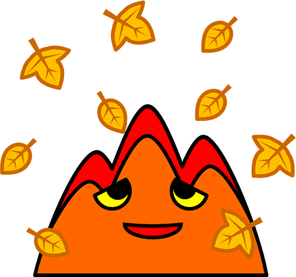 山のキャラクター風イラスト画像