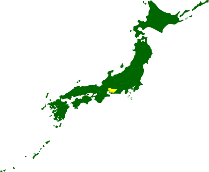 愛知県の場所を示すマップイメージ画像