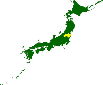 福島県の場所を示すマップイメージ画像