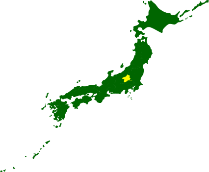 群馬県の場所を示すマップイメージ画像