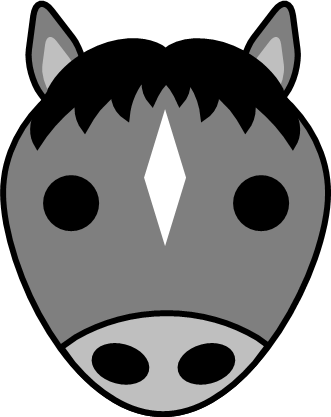 干支、午年（うまどし）のイラスト画像