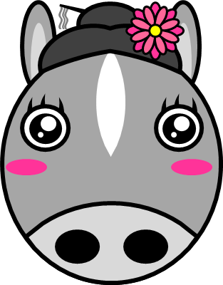 干支、午年（うまどし）のイラスト画像