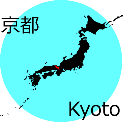 京都府の場所を示すマップイメージ画像