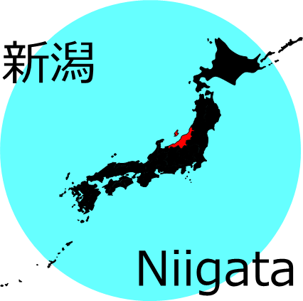 新潟県の場所を示すマップイメージ画像