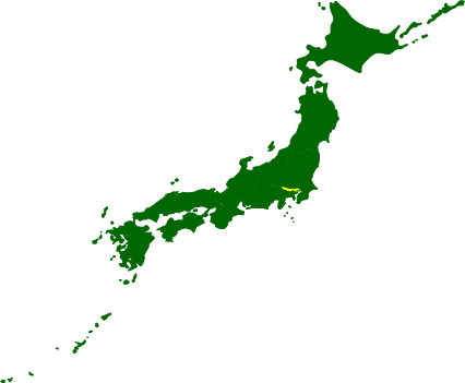 東京都の場所を示すマップイメージ画像