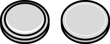 コイン電池のイラスト画像
