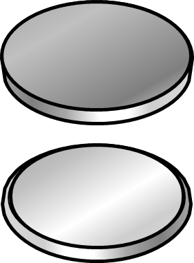 コイン電池のイラスト画像