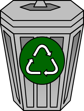 リサイクルゴミ箱のイラスト画像