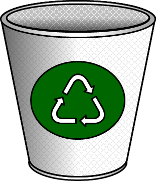 リサイクルゴミ箱のイラスト画像