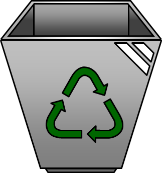 リサイクルゴミ箱のイラスト画像