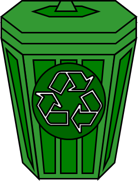 リサイクルゴミ箱のイラスト画像