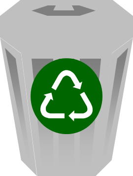 リサイクルゴミ箱のイラスト画像