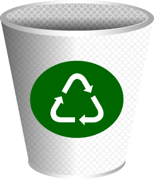 リサイクルゴミ箱のイラスト画像