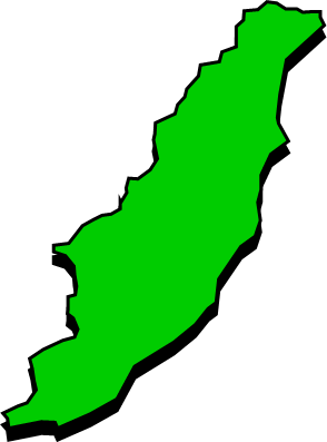 粟島（新潟県）の外観図形イラスト画像